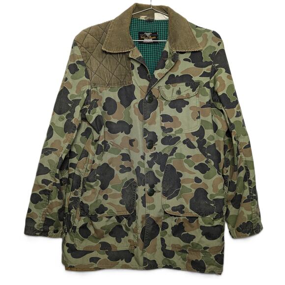Field and fireside vintage Bird hunting camouflage jacket 60s Size S - Picture 1 of 15